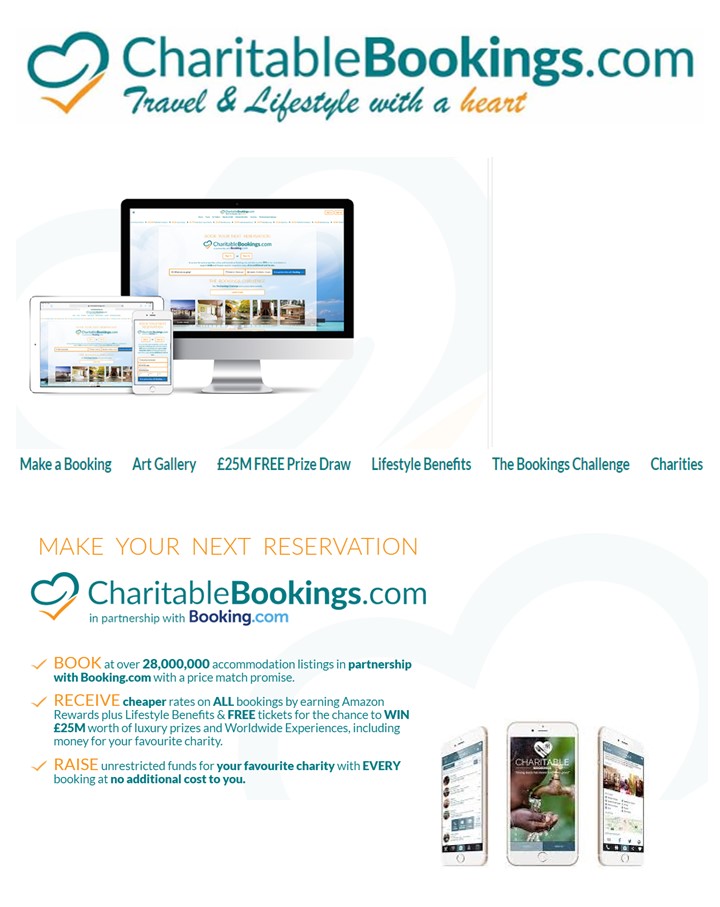 Charitable booking page