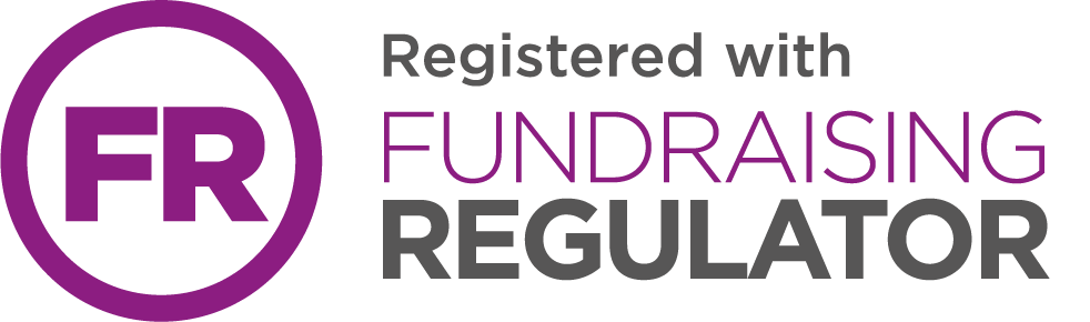 FR logo- registered with fundraising regulator.